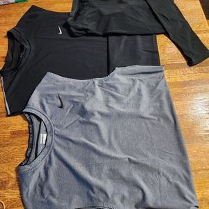 LOT OF 3 ATHLETIC TECH SHIRTS